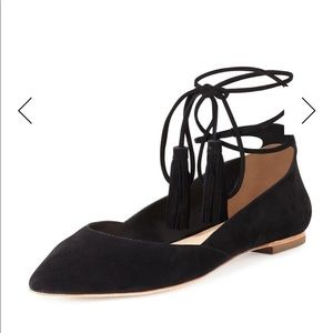 Loeffler Randall Black Suede Penelope Flats